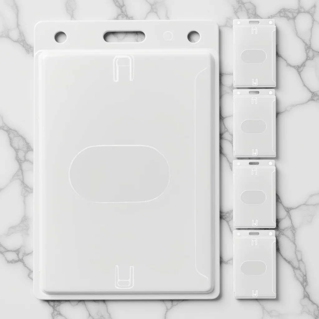 5 Stück transparente Ausweishalter, robuste Ausweishülle aus Kunststoff für Schule, Büro, Ausstellung, Schlüsselband, bereit