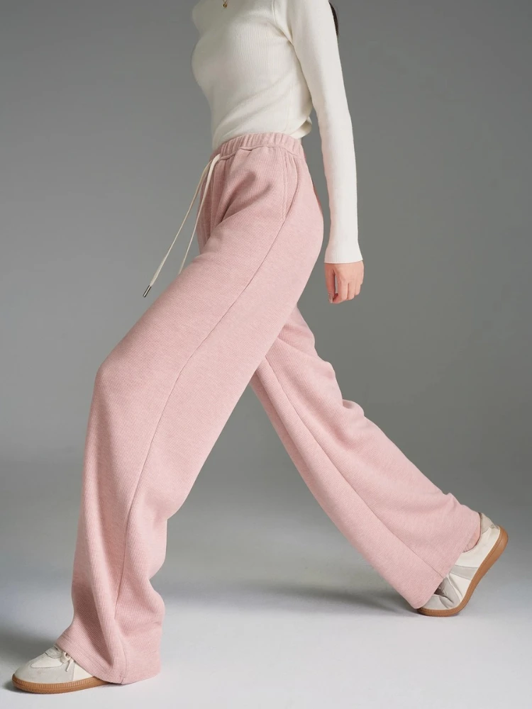 กางเกงขายาวทรงตรง OLrain รุ่น Autumn สำหรับผู้หญิง ปี 2025 รุ่นใหม่ สีพื้น เรียบง่าย สไตล์สาวออฟฟิศ ให้ความอบอุ่น รุ่น O57QK001501