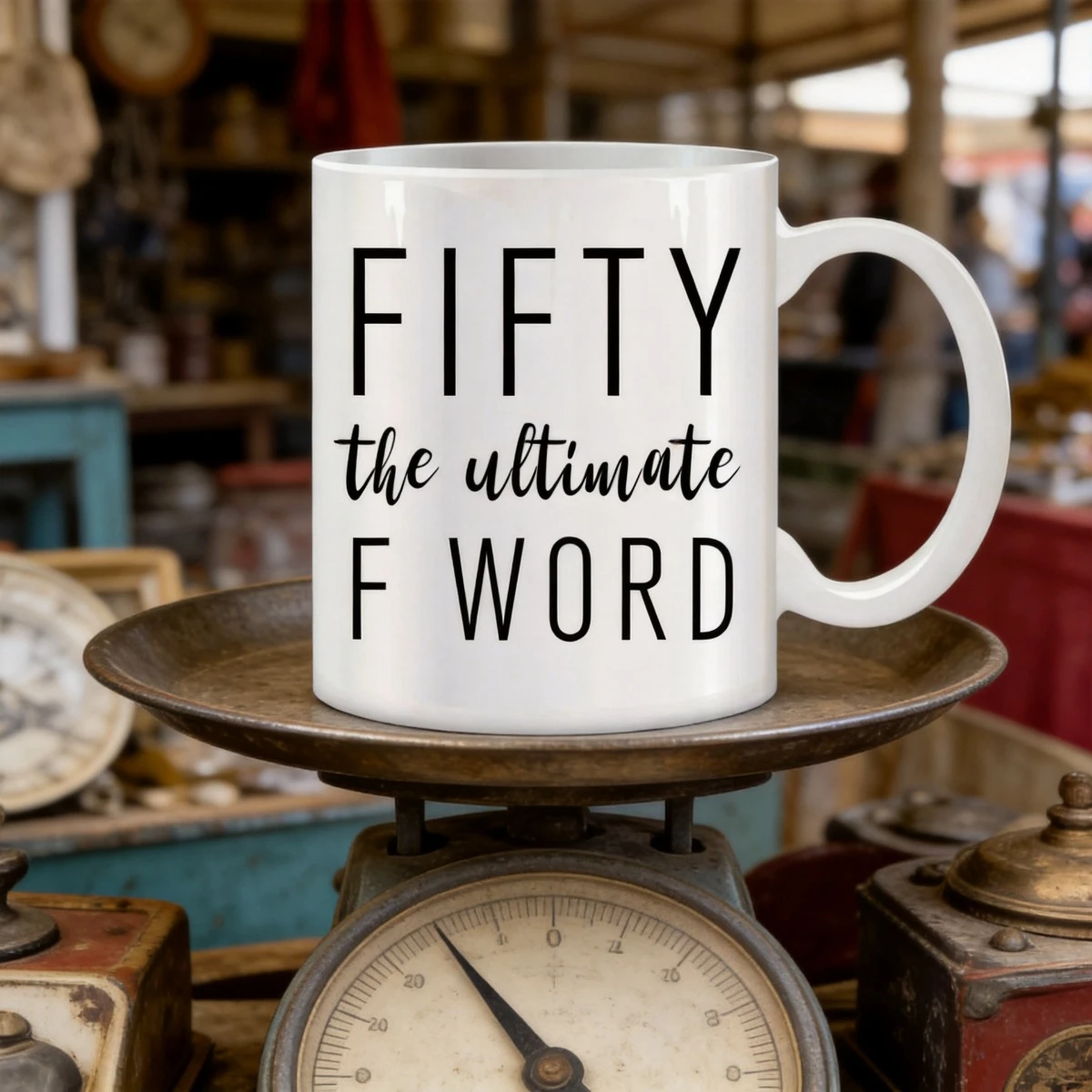 Fifty The Ultimate F Word - 50th Birthday Mug Ceramic Mugs Coffee Cups Beer Cup Cup for Tea Original Breakfast Cups Drinkware