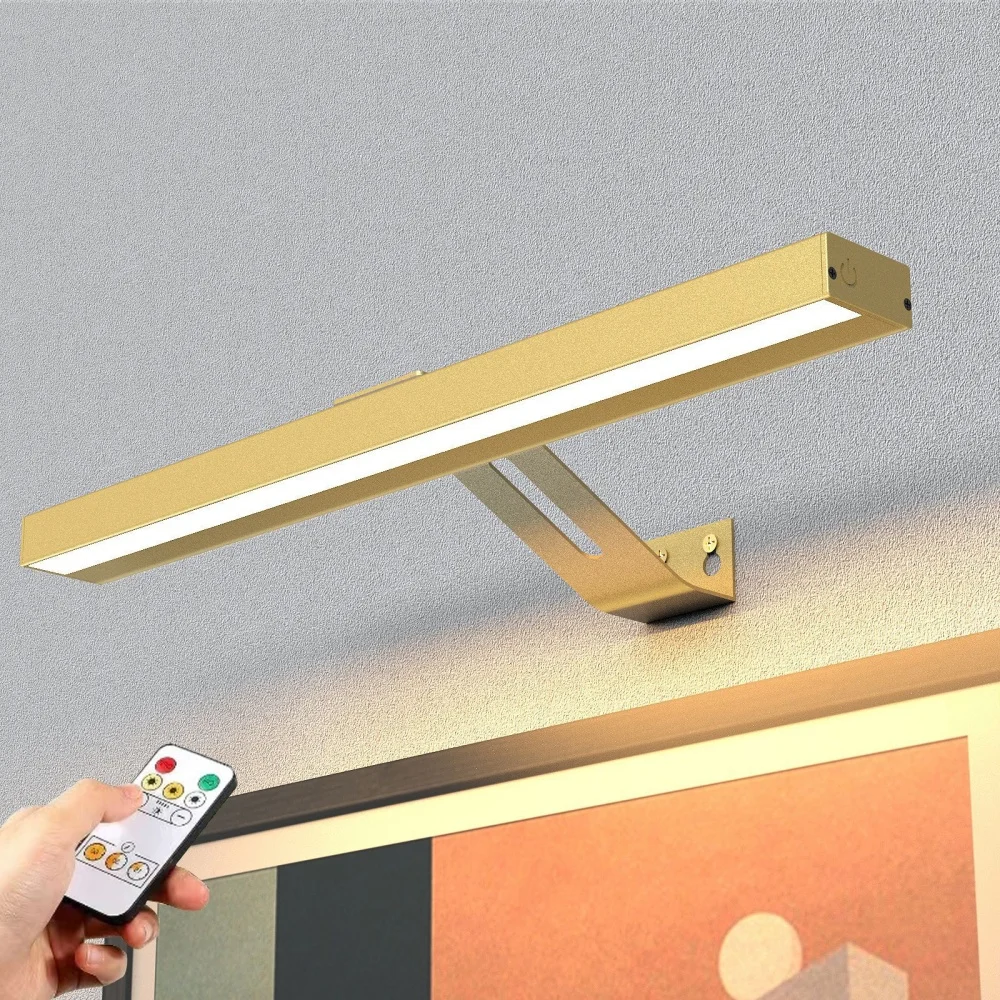 4000mah-led充電式壁掛けランプ、モダンなデザイン、リモコン操作、3段階調光、ワイヤレス、浴室用ミラーライト、アルミニウム製、写真照明。