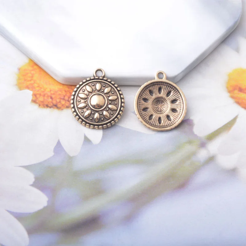 10 Stück/Set Ethnische Zinklegierung Baum des Lebens Anhänger Schmuckzubehör Boho Rose Seestern Anhänger DIY Damenohrringe – Detail 12