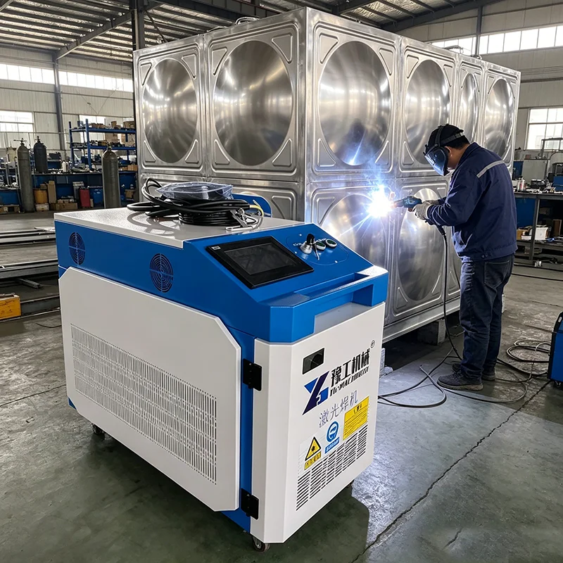 2000W 4-in-1 Handheld Laser Welder Air Cooled Portable Descaling Equipment for Auto Chassis Repair
