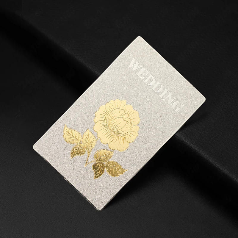 Custom Black PVD Coated Anti Fingerprint Scratch Resistant Slim Stainless Steel Metal Business Card