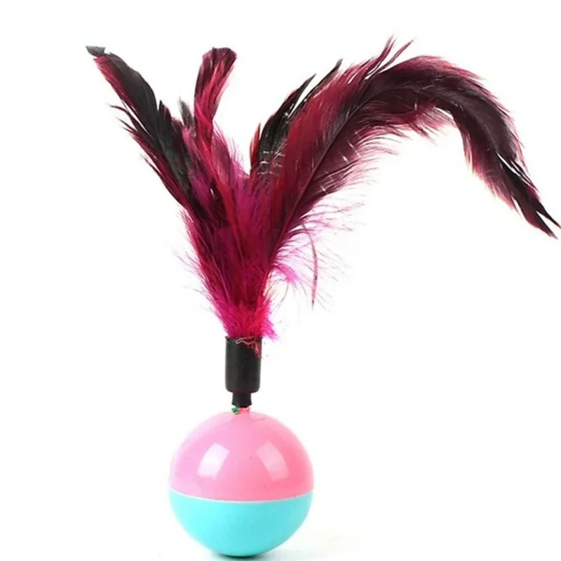 1 unidad de divertidos juguetes para gatos, bola de peluche bonita y creativa a la moda, campana de plumas de imitación, juguete para masticar para gatos, suministros para gatos, pepitas de dinosaurio, almohadas, juguete