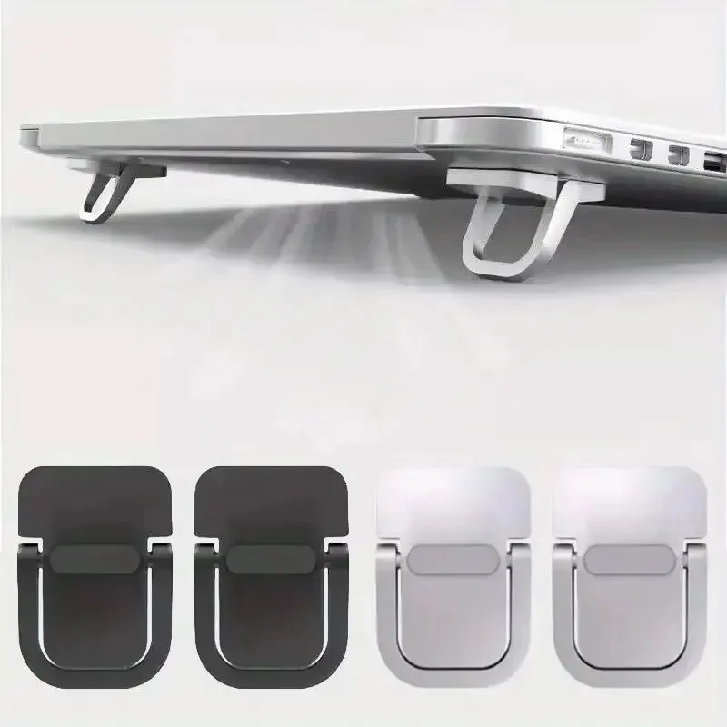 2pcs/Set Laptop Stand for Computer Keyboard Stand Riser Aluminum Mini Portable Laptop Stands for Notebook