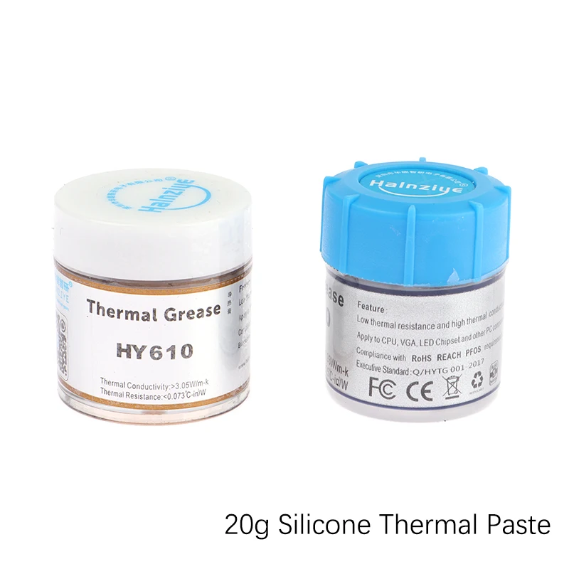 HY510/HY610 20g Silicone Thermal Paste Heat Transfer Grease Heat Sink CPU GPU Chipset Notebook Computer Cooling Cream -50-280°C