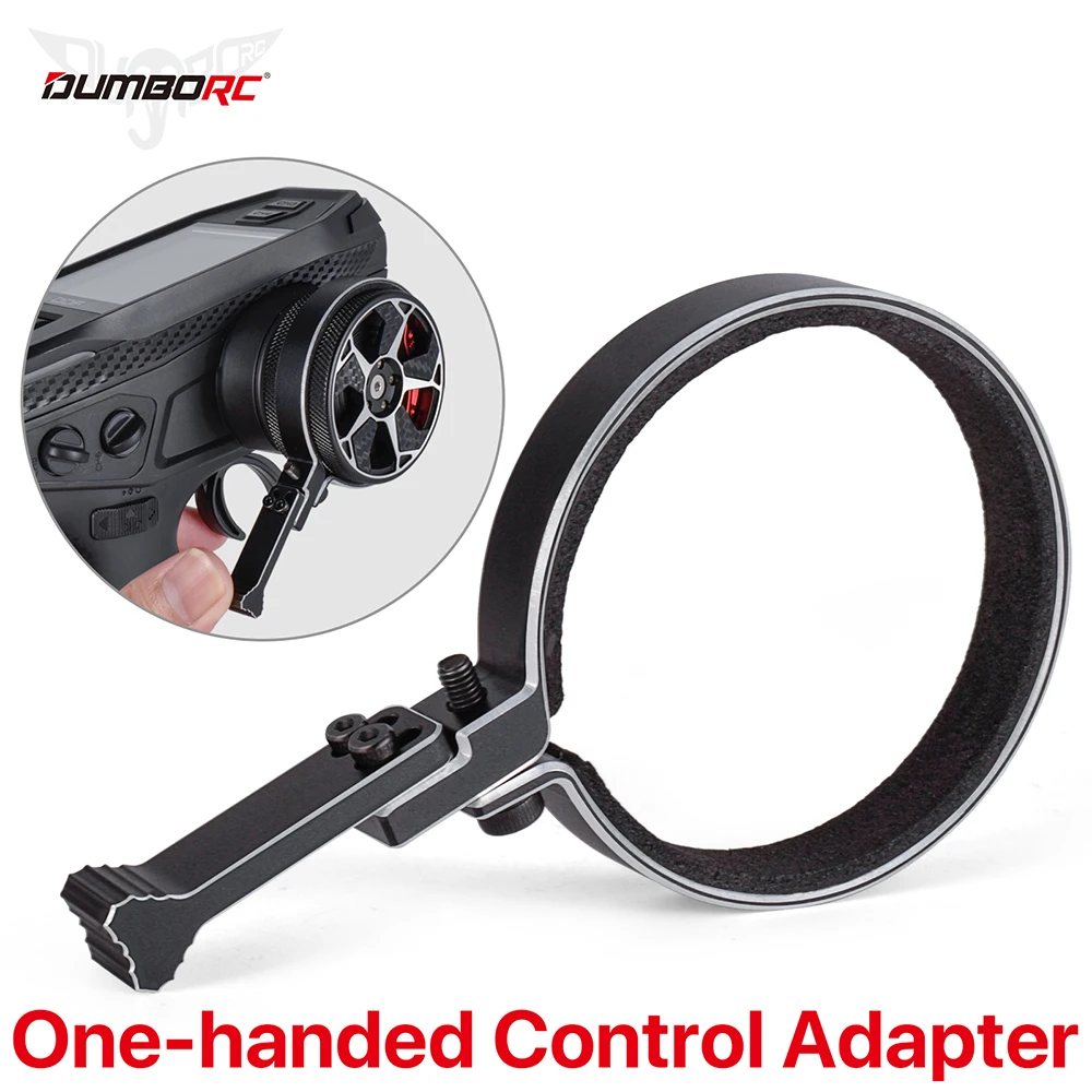 DUMBORC RC Steering Wheel Trigger One-handed Control Adapter for Flysky NB4 SCX10 TRX4 TRX6 1/10 RC Crawler Controller