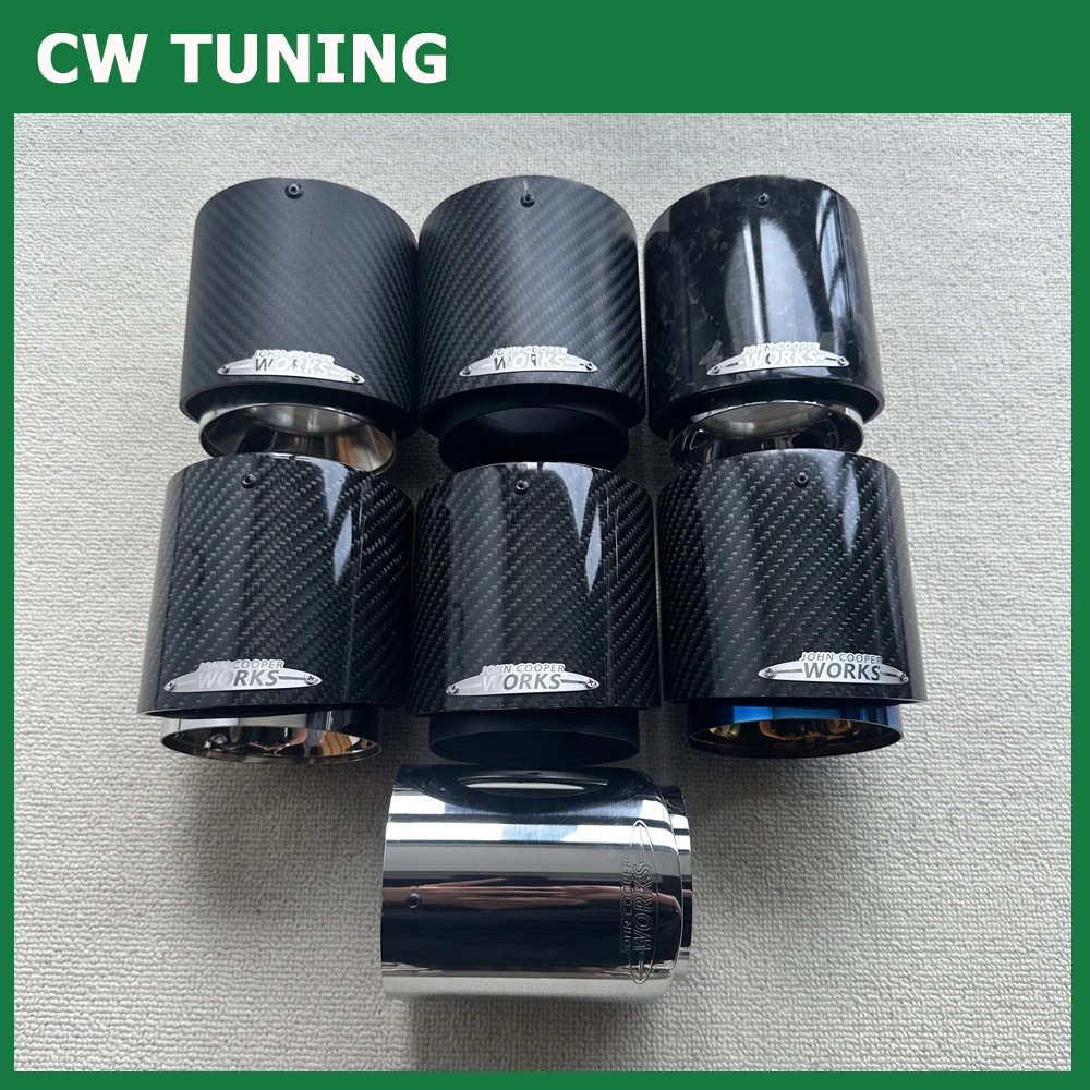 4 Kleur Staart Tip Voor Mini Cooper F54 F55 F56 F57 R60 R61 F60 R55 R56 R57 R58 R59 S jcw Koolstofvezel Uitlaatpijp Auto Accessoires
