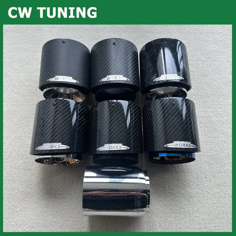 4 Color Tail Tip For Mini Cooper F54 F55 F56 F57 R60 R61 F60 R55 R56 R57 R58 R59 S JCW Carbon Fiber Exhaust Pipe Car Accessories