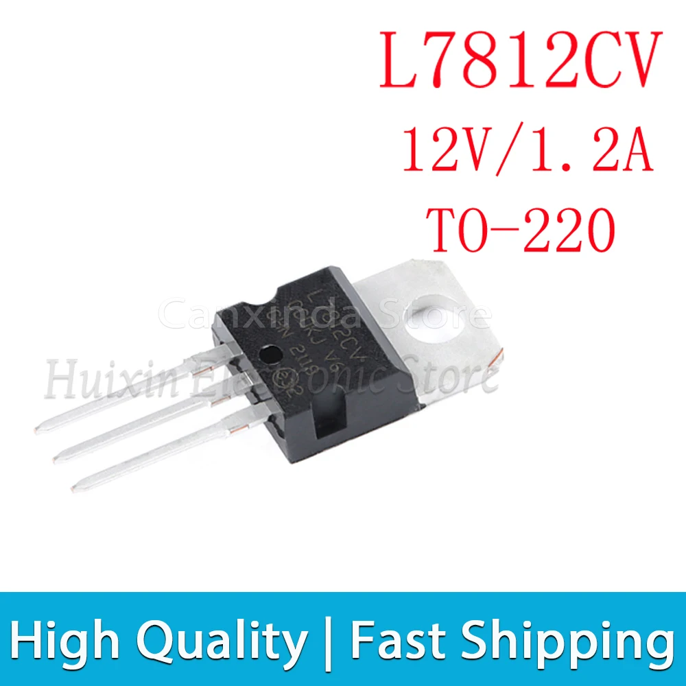 

5PCS L7812CV TO-220 L7812 LM7812 7812 12V 1.2A Positive Transistor Voltage Regulators IC Triode Original NEW