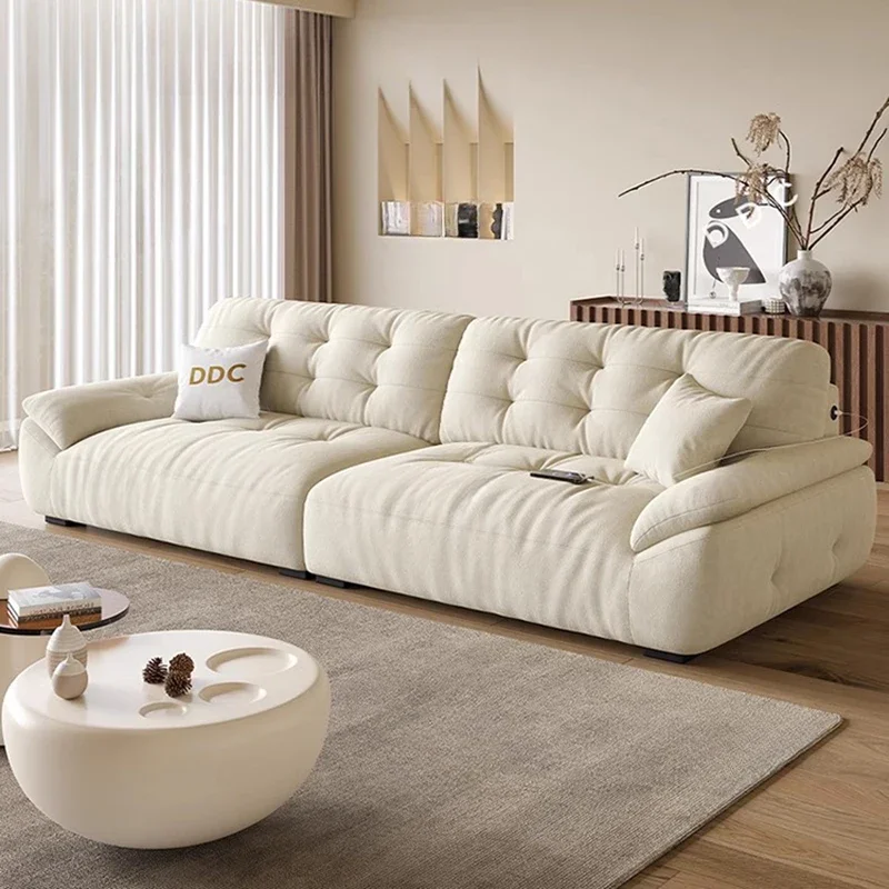 Italian Cloud Couch Living Room Sofa Nordic Luxury Smart Electric Reclining Sofas Bed Puff Lazy Home Furniture Divano Letto FYRS