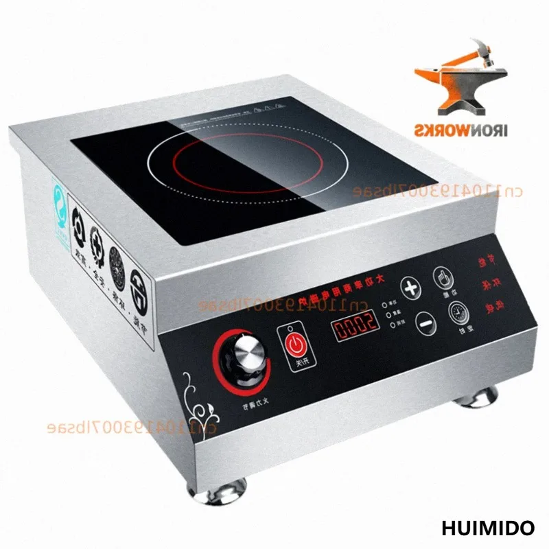 5000W Commercial Induction Cooker Desktop High Power Stir-Fry Canteen Hotel Appointment Timing Cooktop