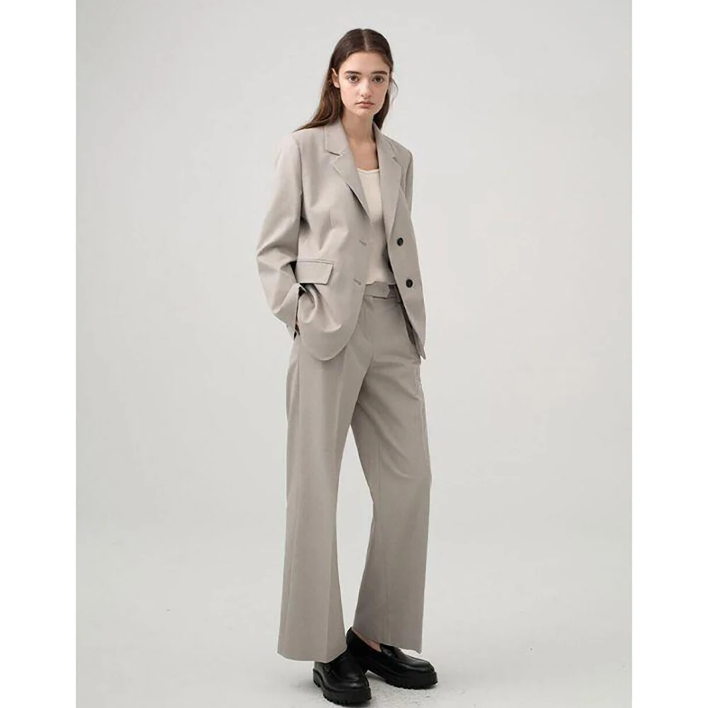 

Fashion Women Pants Set High-end Single Breasted Female Two Pieces(Blazer+Trousers)أطقم بناطيل