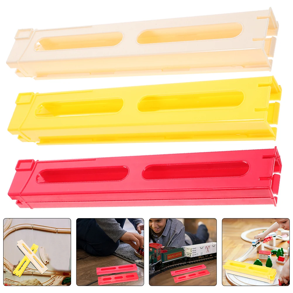 

3pcs Train Slot Clips Kids Domino Building Accessories Automatic Domino Card Holders Fun For Children Lightweight