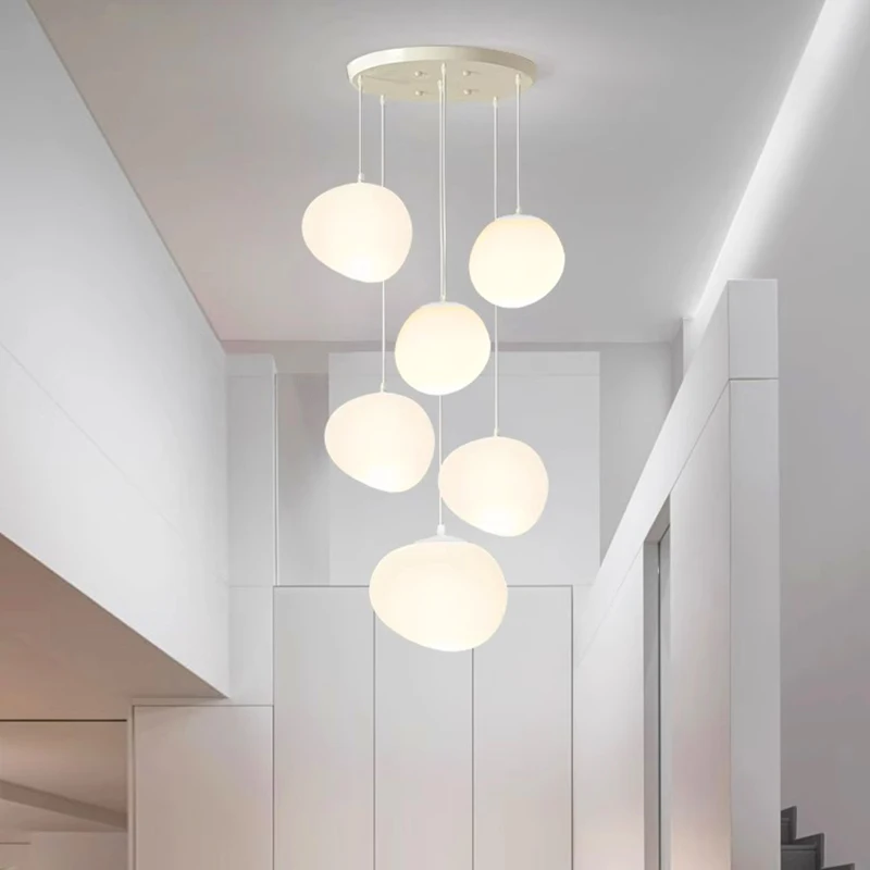 Imagem -05 - Nordic Pendant Lights For Home Decoration Stair Chandelier Sala de Estar e Jantar Luz de Teto Iluminação Interna