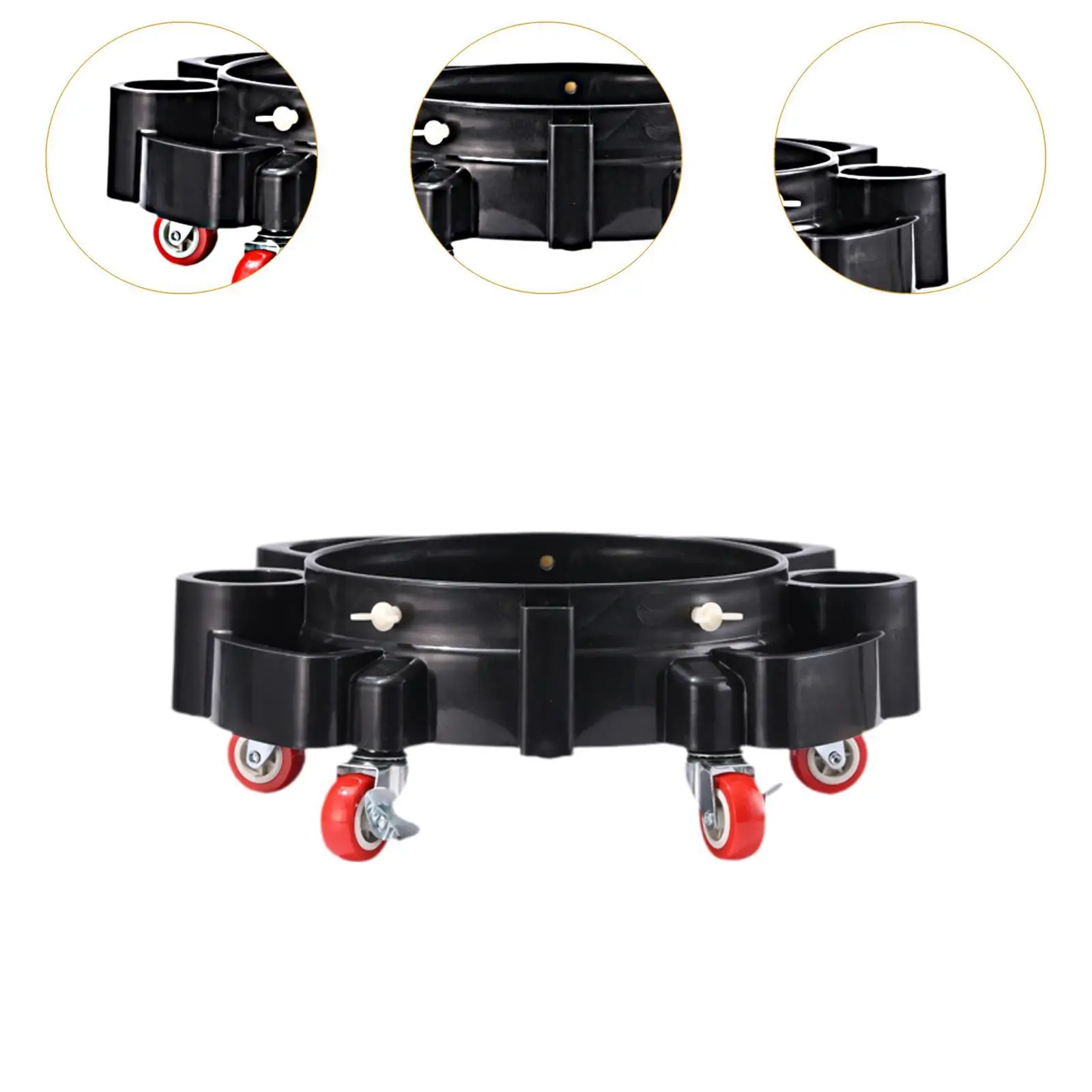 Rolling Base Bucket Trolly Durable PP Five Wheel Car Wash Dolly Mobile Cleaning Storage for Garage and Shop Rolling Base Bucket Trolly Durable PP Five Wheel Car Wash Dolly Mobile Cleaning Storage for Garage and Shop