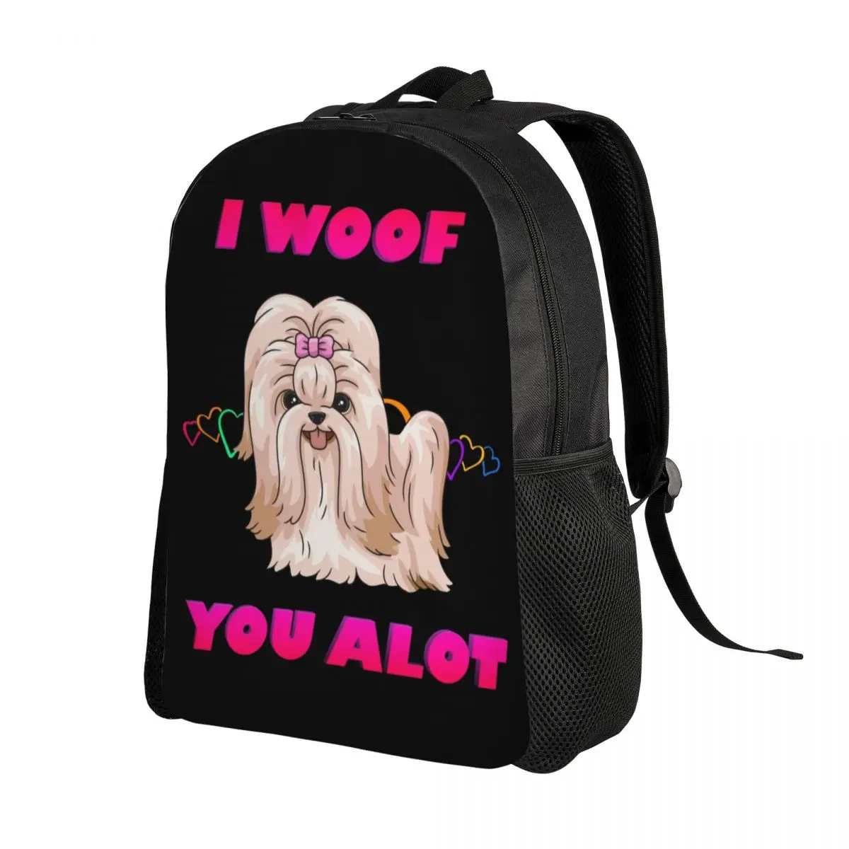 Cartoon Shih Tzu Lover Laptop Backpack Men Women Fashion Bookbag for College School Student Pet Animal Bag