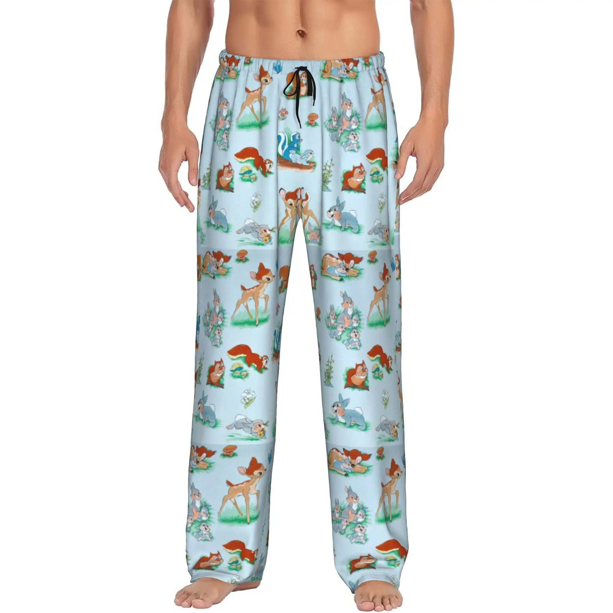 

Custom Men's B-Bambies Anime Pajama Pants Printed Sleep Sleepwear Bottoms with Pockets