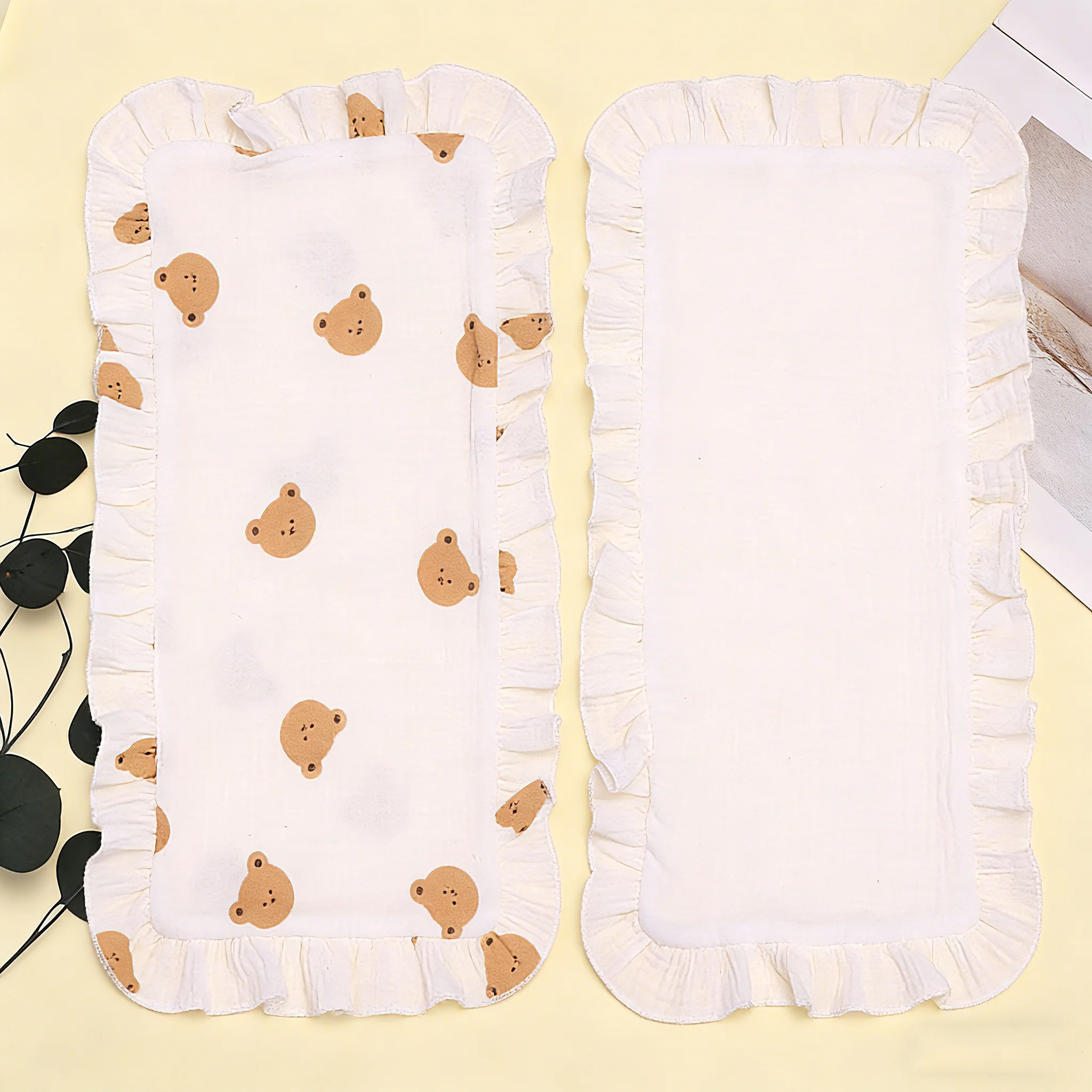 2-pack baby burp blankets, cotton burp blankets, bibs, suitable for newborns, boys, girls and toddlers.