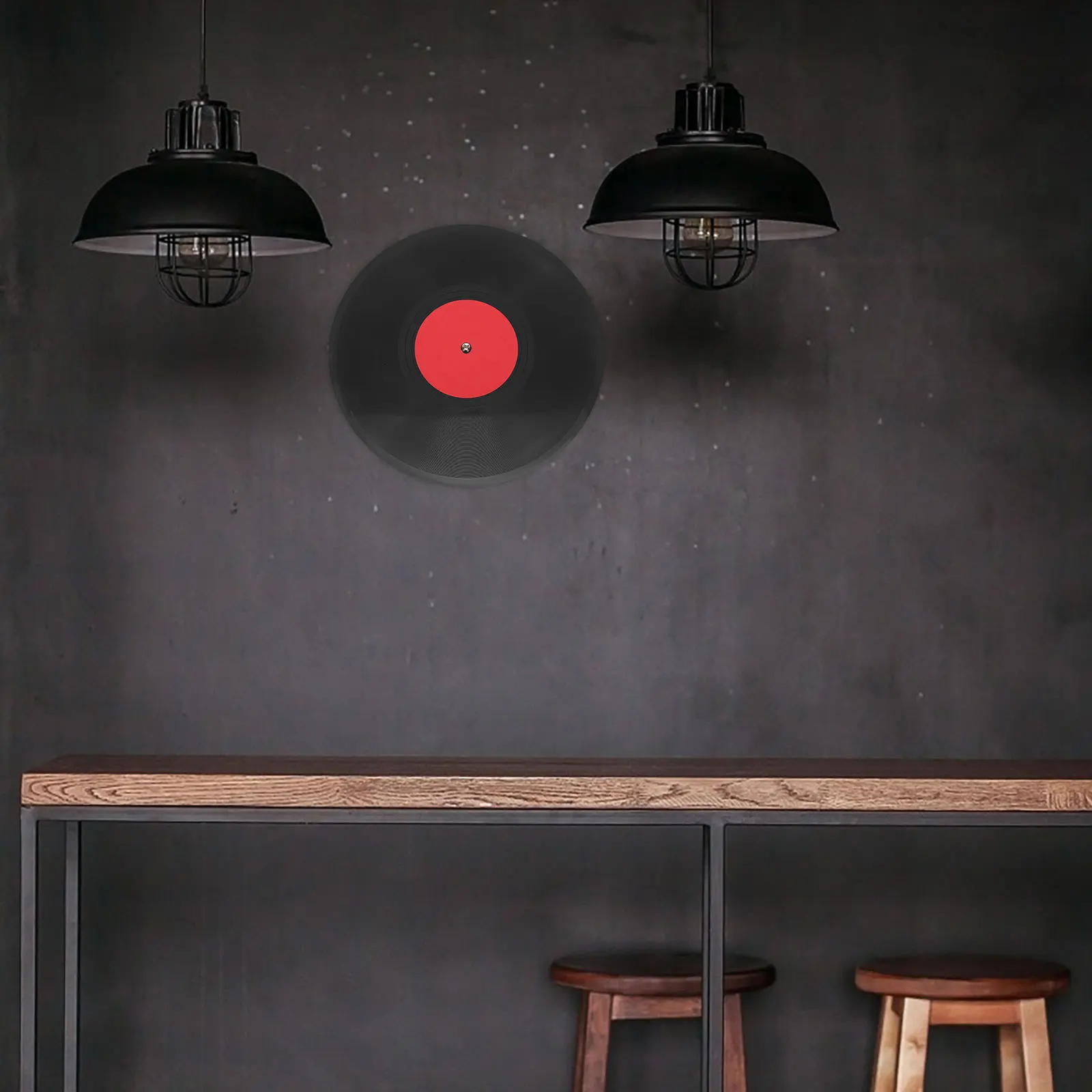 

1pcs Vinyl Record Wall Decor Retro Black Record Wall Ornament For Home Cafe Hotel Retro Style Vintage Music Decoration