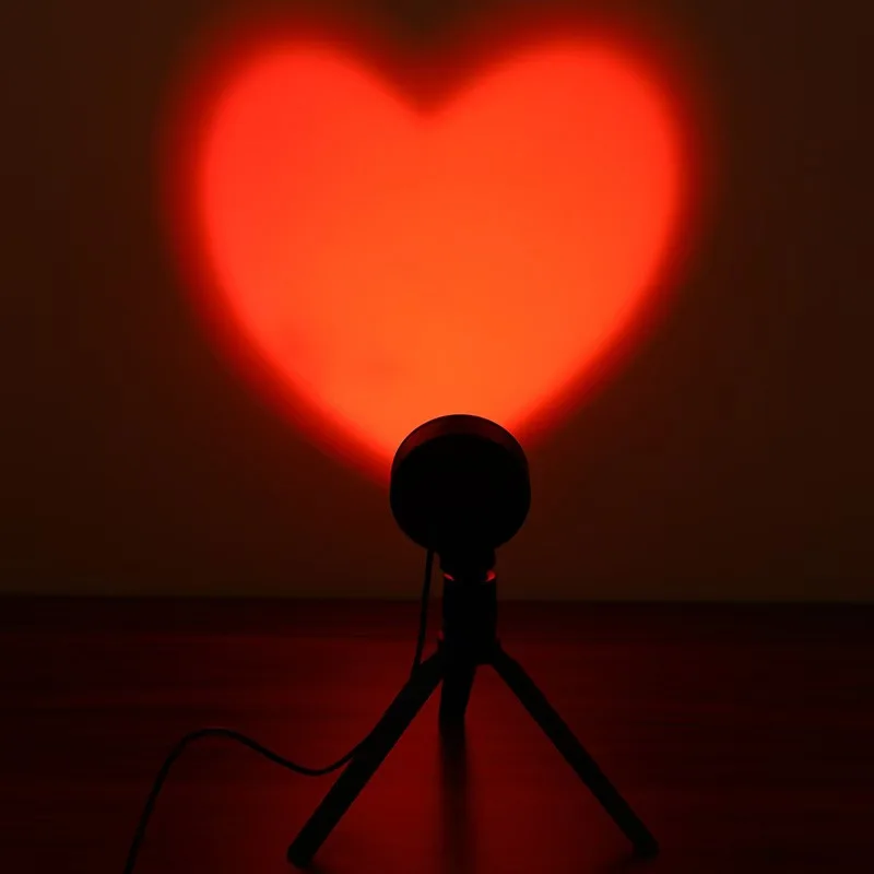 1 Piece Romantic Heart-Shaped LED Projector Light USB Powered for Photography Background Party Bedroom Decor Ideal for Christma