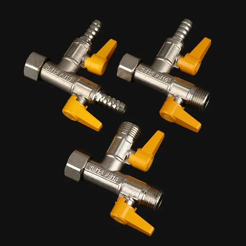 

Brass 3 Way Diverter Valve Switch Water Diverter Shower Head Shut-Off Valve with Hose Connector for Water Hose