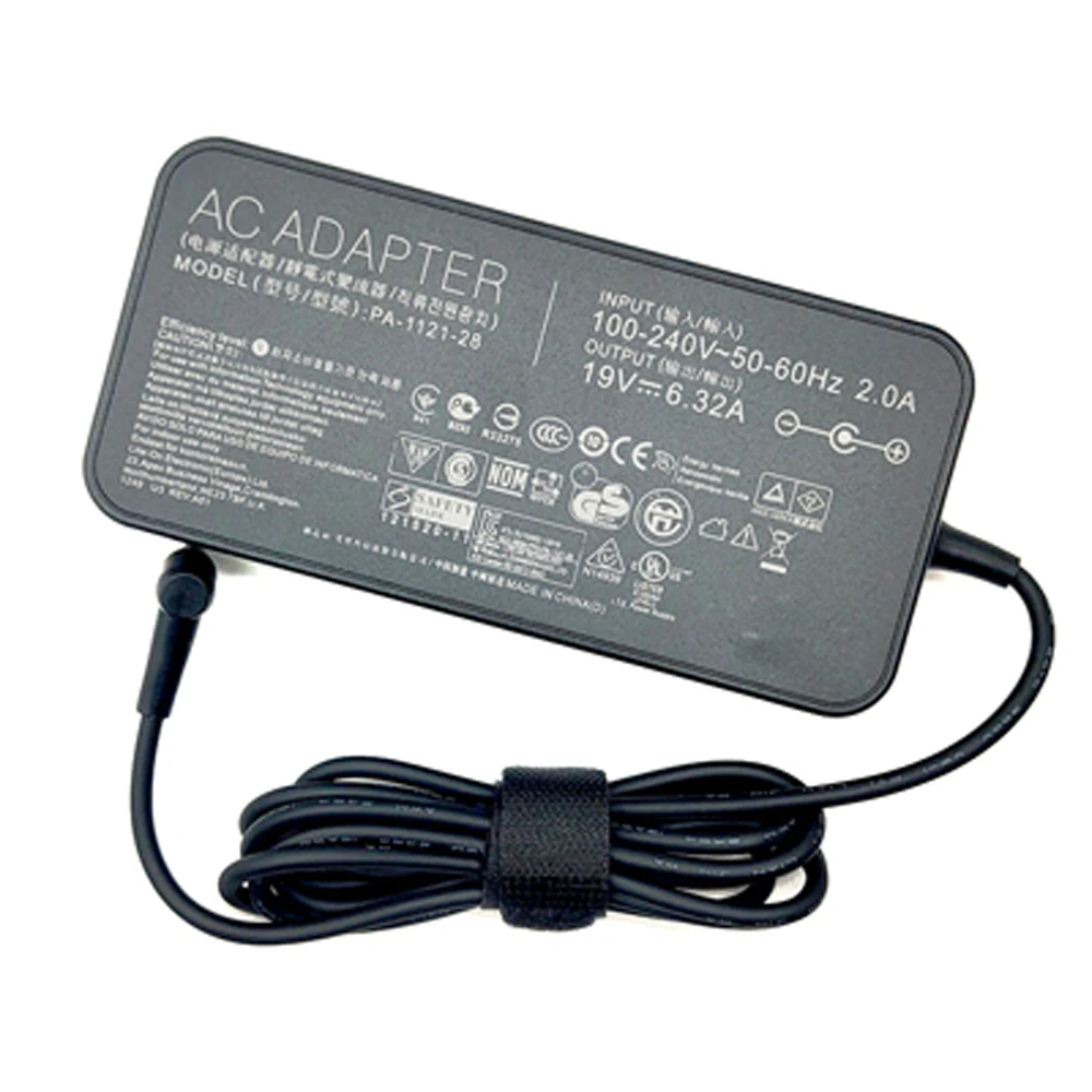 For Asus Laptop AC Adapter 19V 6.32A 120W 5.5×2.5mm /4.5×3.0mm / 6.0×3.7mm PA-1121-28 FX50J ZX50JX A550J FX86F YX570Z