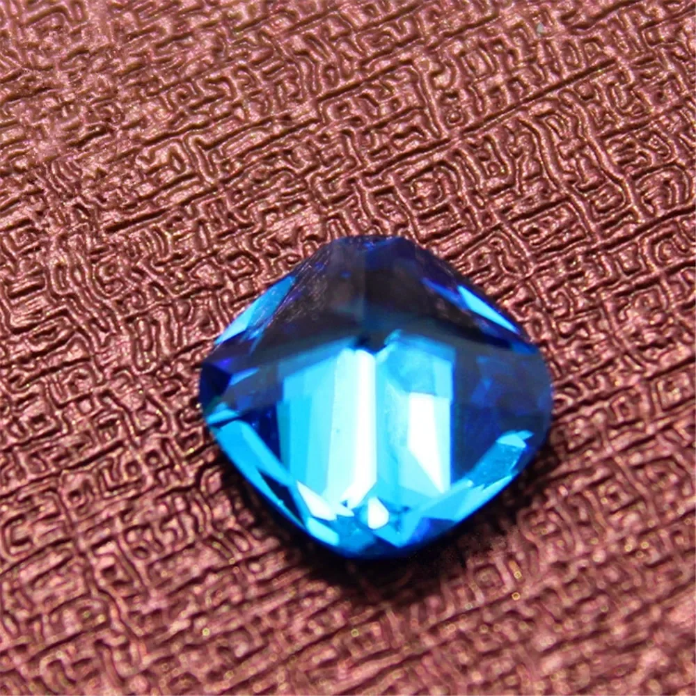 Light Blue Sapphire Square Faceted Cushion Cut Sapphire Gem Multi Sizes to Choose