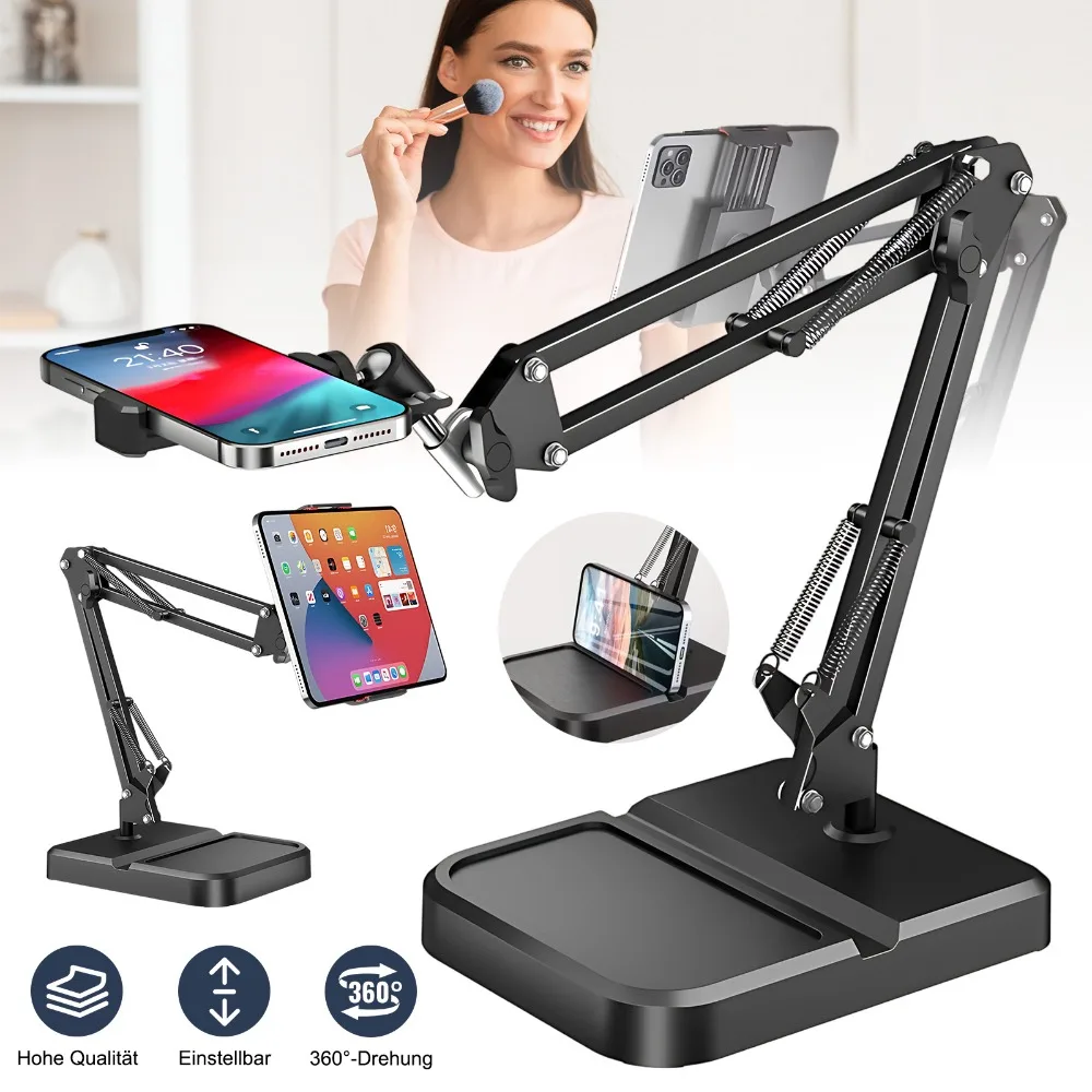 Desktop-Telefon-/Tablet-Ständer, faltbar und teleskopierbar mit …