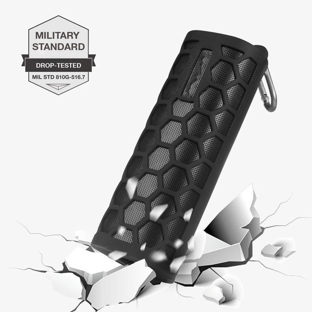 حافظة من السيليكون حافظة سفر مضادة للصدمات مضادة للخدش غطاء حماية ناعم قابل للطي مع حلقة تسلق لـ Sonos Roam 2