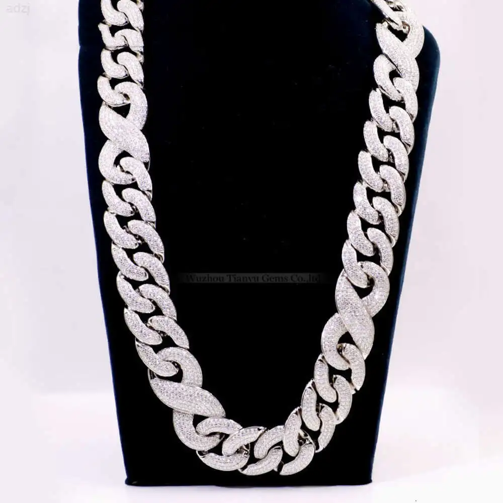 

Yadis Custom Hiphop Jewelry 14k 18k Gold Necklace Miami Iced Out Moissanite Cuban Link Chain