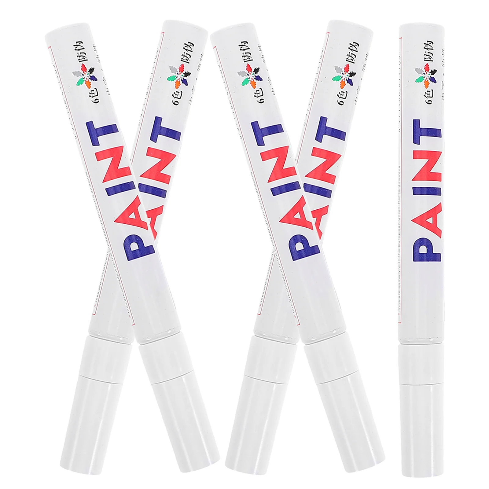 

5Pcs Oil Based Paint Markers Permanent Quick Dry Waterproof for DIY Graffiti Car Tire Touch Up Metal Wood Plastic Rubber