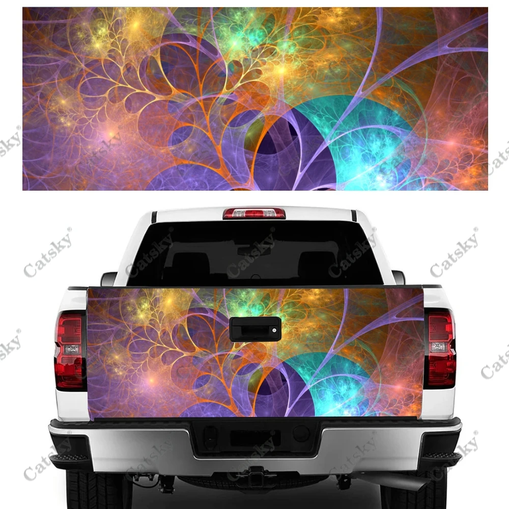 Cubic abstraction Car rear tail sticker modified package design painting suitable for SUV car truck package sticker decal