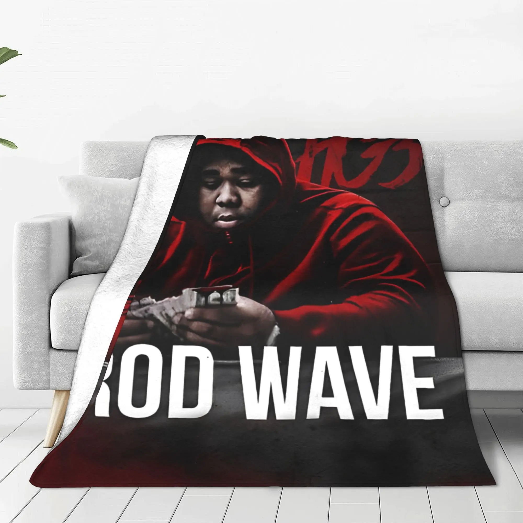 Rod Wave Singer Rapper Blankets  Fuzzy Funny Breathable Throw Blankets for Bed Sofa Decoration