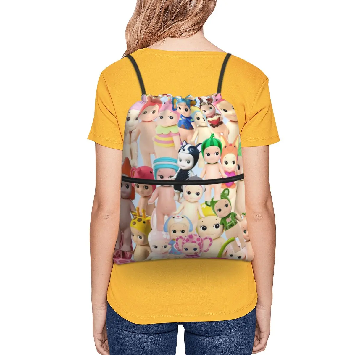 Cute Sonny Angel Backpacks Fashion Drawstring Bags Sports Bag Book Bags for Travel Students