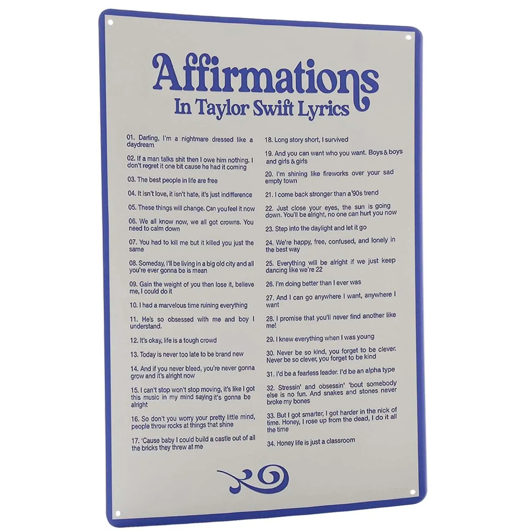 Carastora Vintage Metal Tin Sign Funny Sarcastic Party Wall Art Decor Signs Affirmations Lyrics Metal Sign Aesthetic Music Album