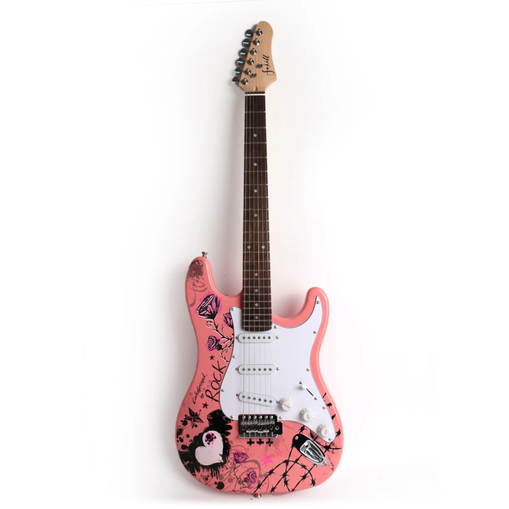 High quality  Pink Rock electric guitar electricas electro electrique guitare guiter guitarra gitar