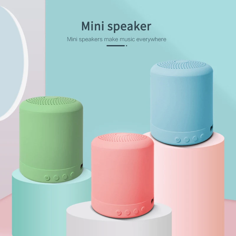 Macaron Small Wireless Speaker Hi-Res 300M Audio Extended Bass Treble Wireless HiFi Portable Speaker High Bass Speaker