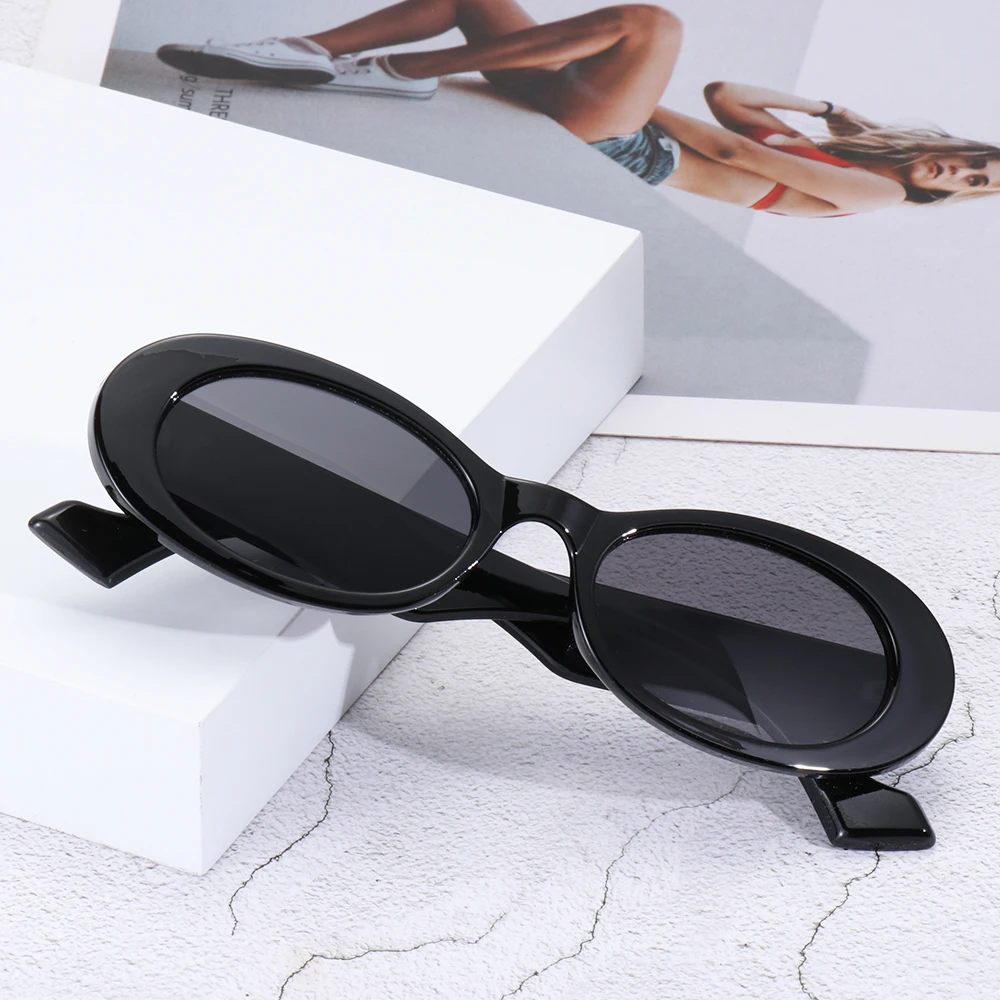 Fashion Jelly Color Eyewear Sun Glasses Small Oval Sunglasses for Women Trending Shades