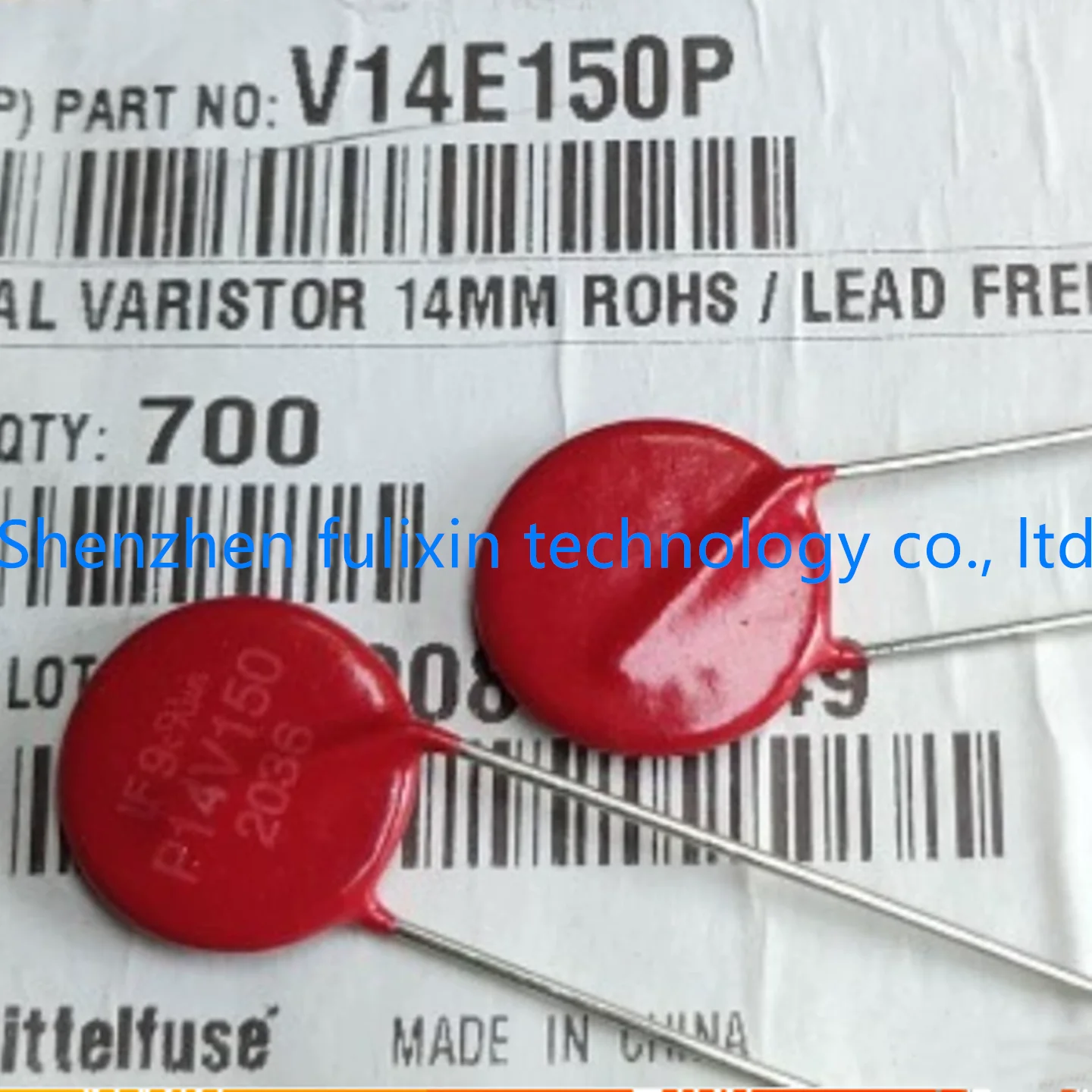 5PCS V14E150P P14V150 150VAC 240V 60J 6KA 14mm Varistoren