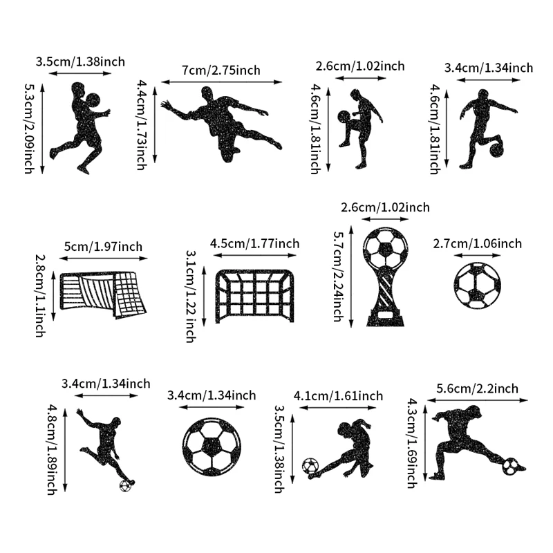 YOMDID 24 Stück Fußball-Kuchenaufsätze, Cupcake-Aufsätze mit Fußball-Themen für Geburtstage, Jugendliche, Duschen und Sport-Kuchendekoration – Detail 4