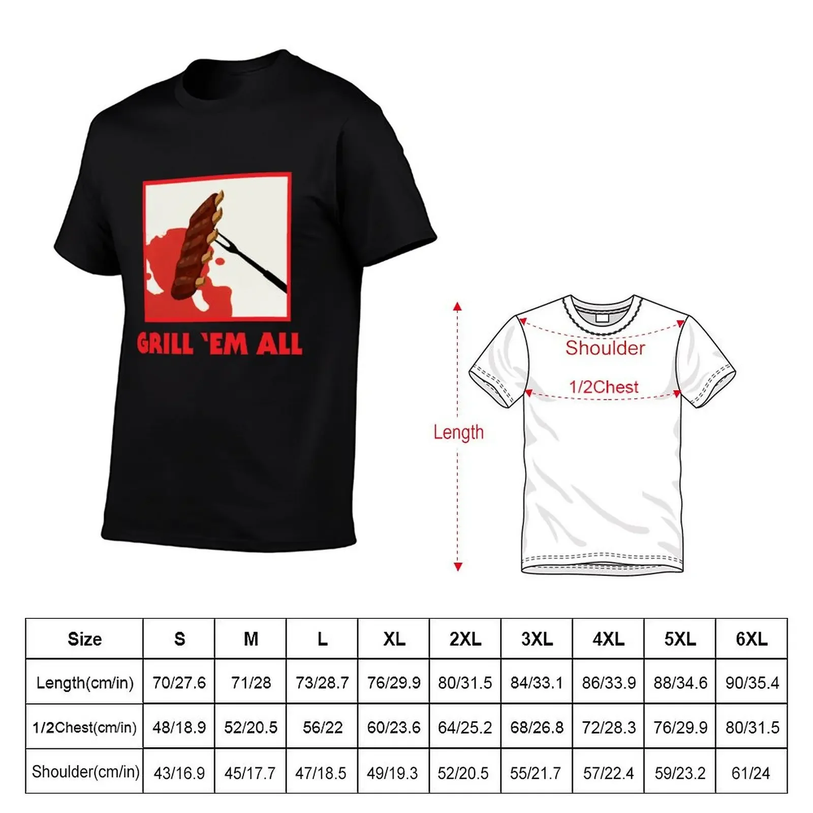 Barbecue Grilling - Grill 'em all! - Smoking BBQ Pitmaster ribs steak brisket meat roast T-Shirt