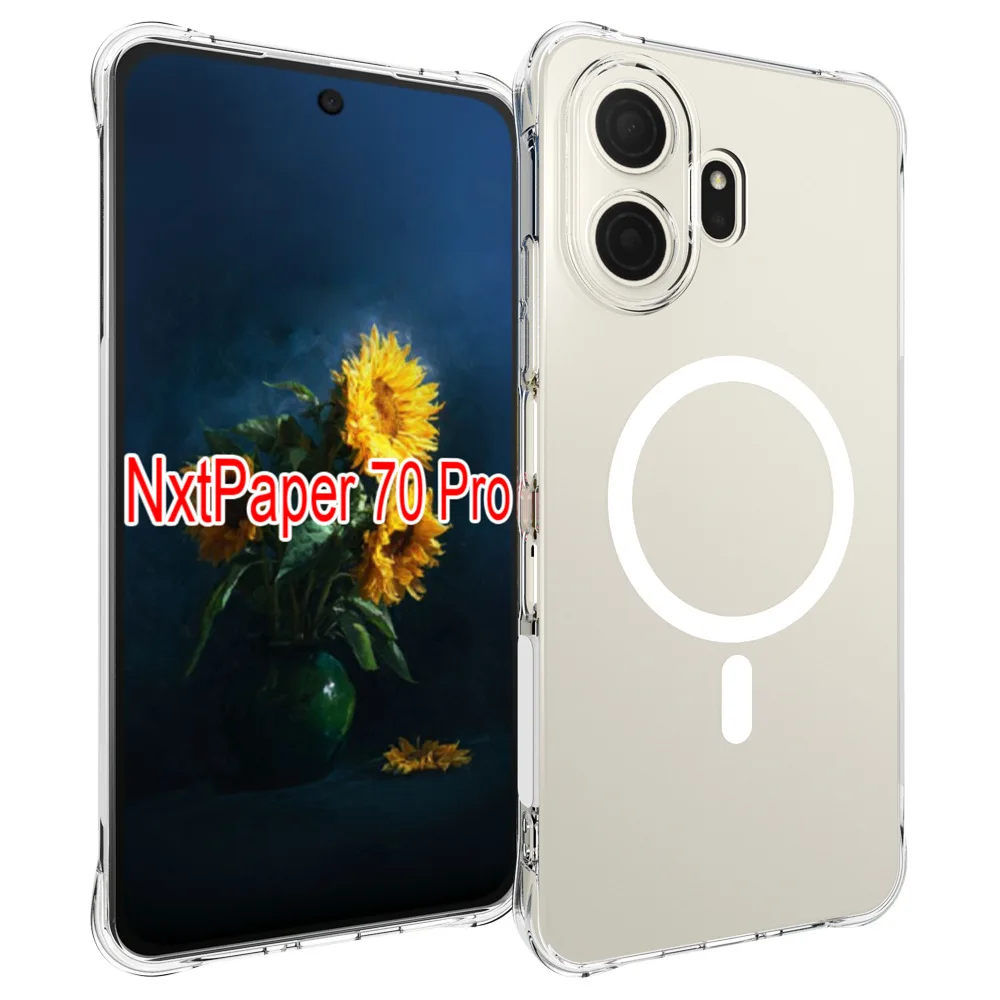 Funda para TCL NxtPaper 70 Pro, con amortiguación de aire Magsafe, a prueba de golpes, de silicona TPU, funda trasera suave para TCL NxtPaper 70 Pro
