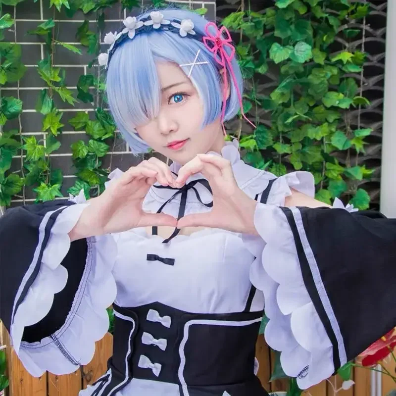 Anime Ram Brake Cosplay Re: Zero Kara Hajimeru Isekai Seikatsu Black Costume Girls Maid Clothes Women Apron Dress Halloween Cost