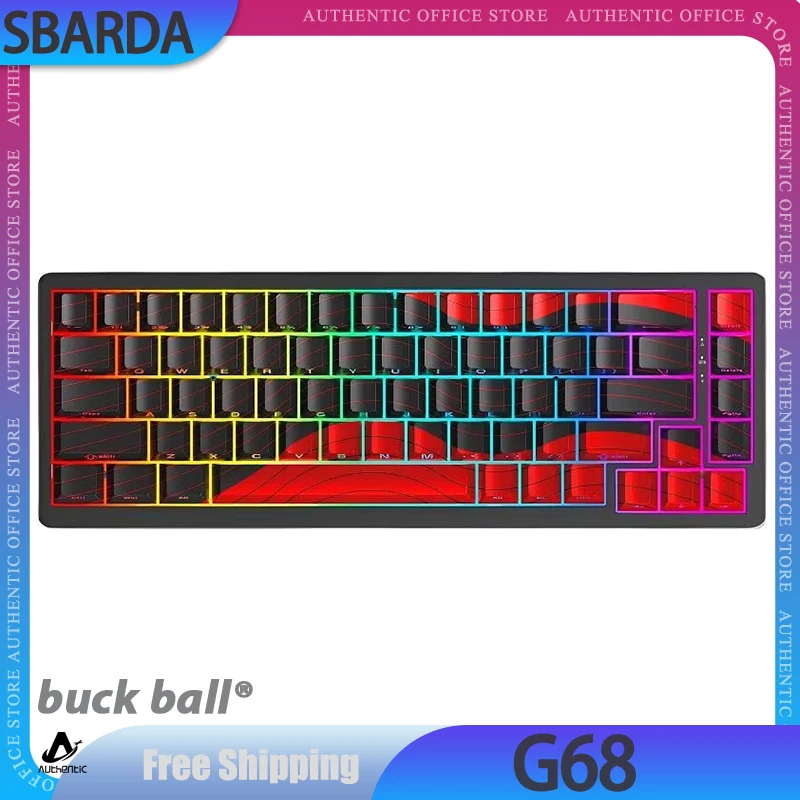 Sbarda G68 Gaming Keyboard Magnetic Switch Wired Esports Keyboard Rgb Side Engraved Translucent Keycaps Custom Pc Accessory Gift