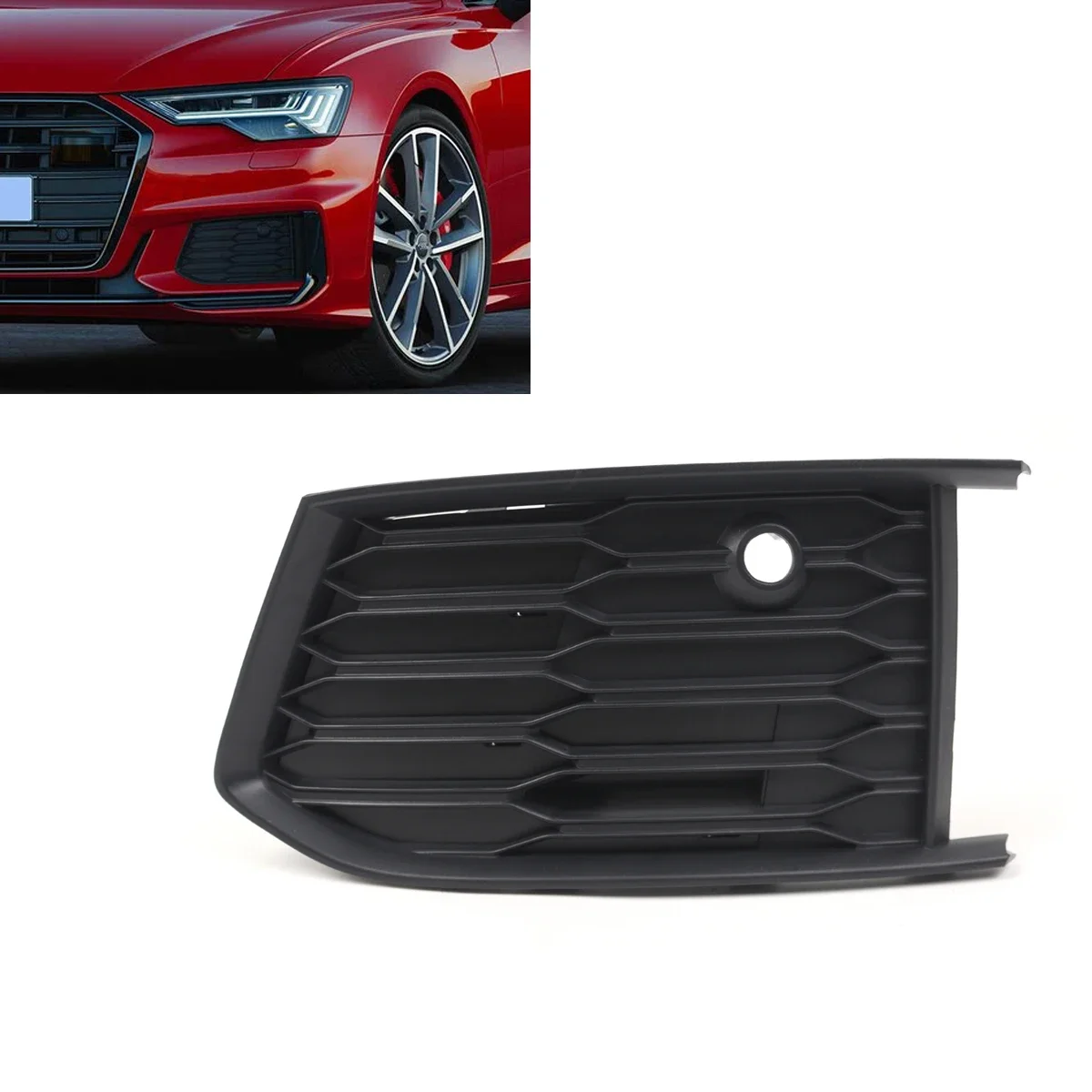 Left/Right Fog light Grille Upgrade For A6 C8 S-Line 19-2023 4K0807151A 4K0807152A 4K0807647A  4K0807647B  4K0807648A 4K0807648B