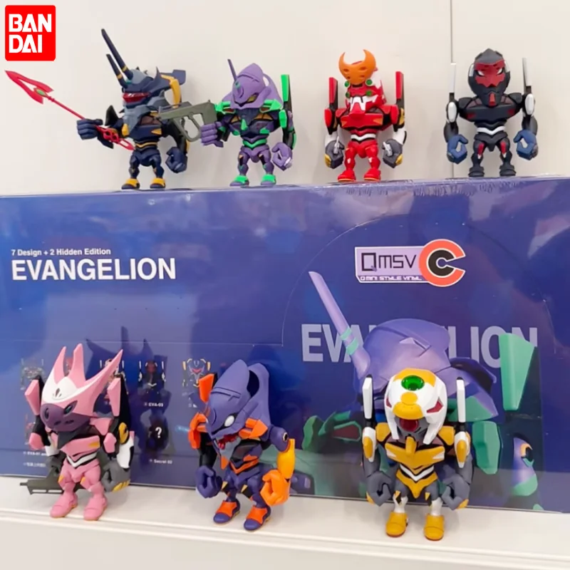 

New Original Bandai NEON GENESIS EVANGELION QMSV-C EVANGELION Series Blind Box Q Edition Mecha Animation Figure Toys Trendy Gift