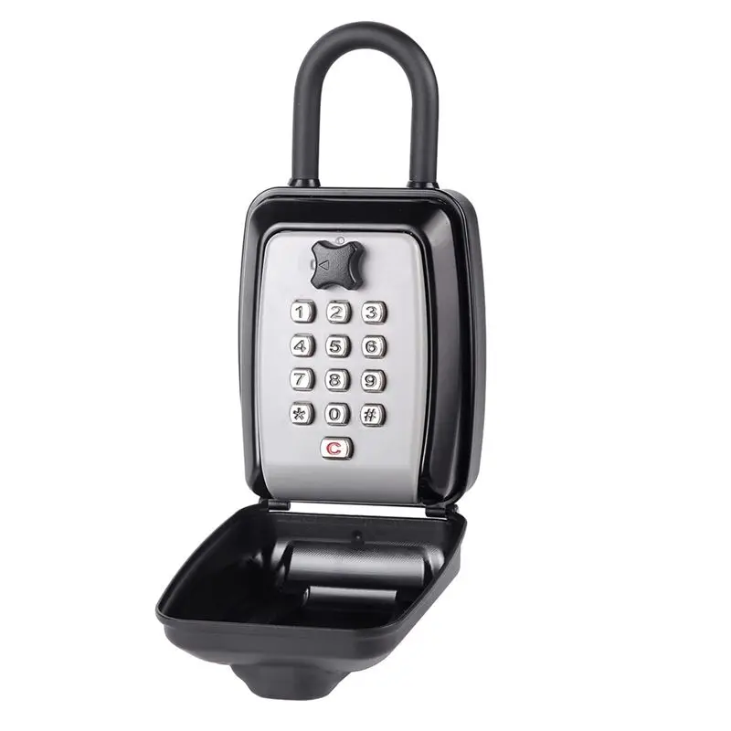 ABCA-Key Safe -Spacious Resettable 12-Digit Combination Keypad Lock Box, Waterproof Key Safe Wall Mounted Lockbox For Home