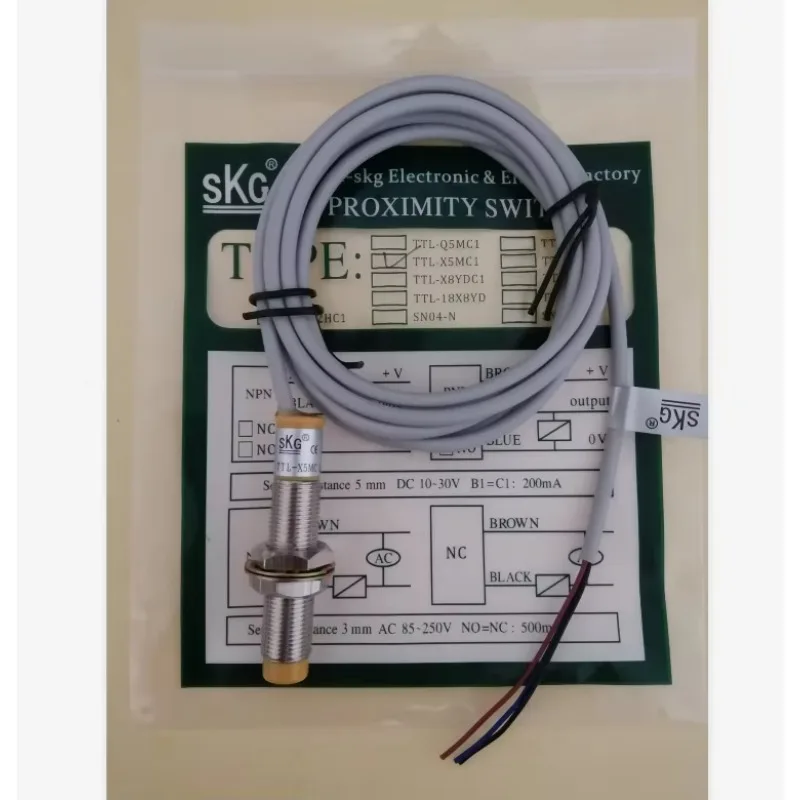 TTL-X5MC1/X5MB1 Circular Copper Tube Inductive Proximity Switch 12--24V DC