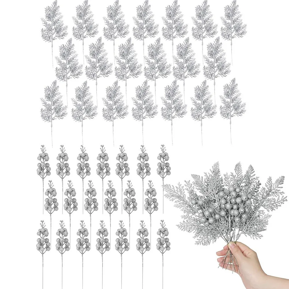 10 Stück künstlicher Beerenstrauß Weihnachtsdekoration Weihnachtsbaum Anhänger Ornament für Zuhause Raumdekoration Neujahr 2026 Geschenke Zubehör – Detail 9